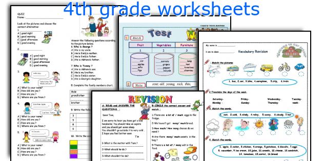 free teacher worksheet 4th grade