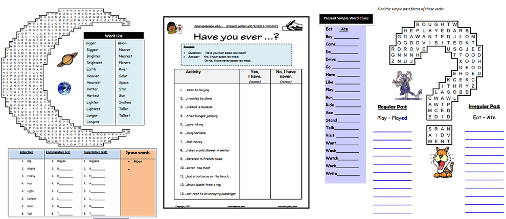English Grammar, Vocabulary, Pronunciation Exercises for ESL ...