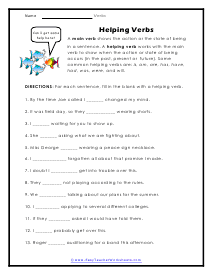 free teacher worksheet verbs