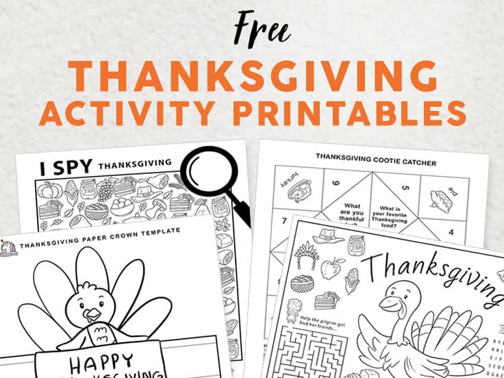 Thanksgiving Activity Printables - Free Downloads - Party with ...