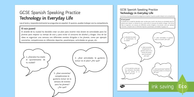 Free Time Speaking Practice Worksheet / Worksheet - Twinkl