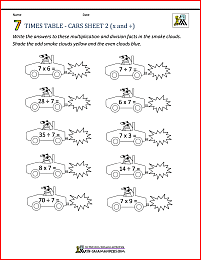 Free Times Table Worksheets - 7 Times Table