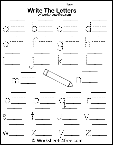 Free Trace and Write the Alphabet Worksheet - Worksheets4Free
