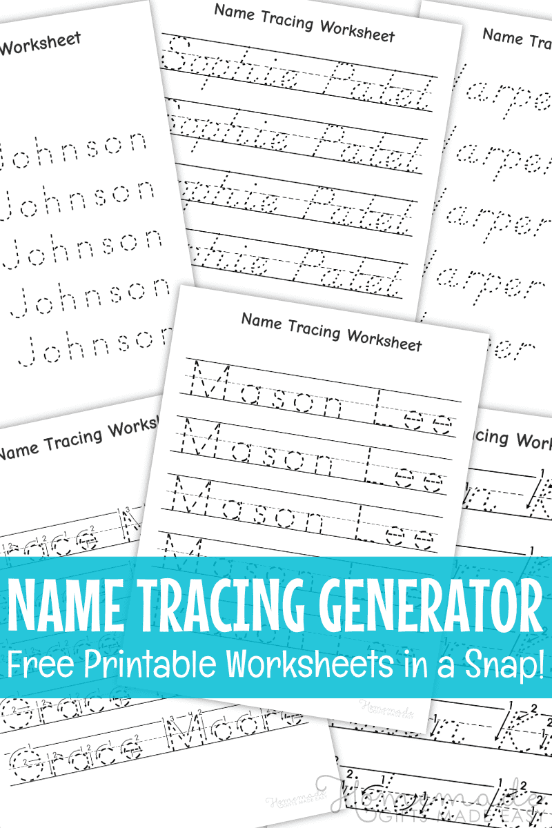 Free Traceable Name Generator Printable