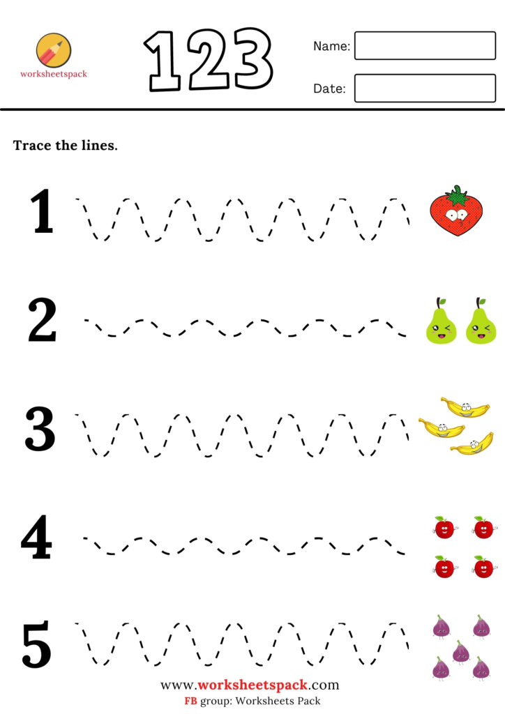 free tracing lines worksheet for preschoolers