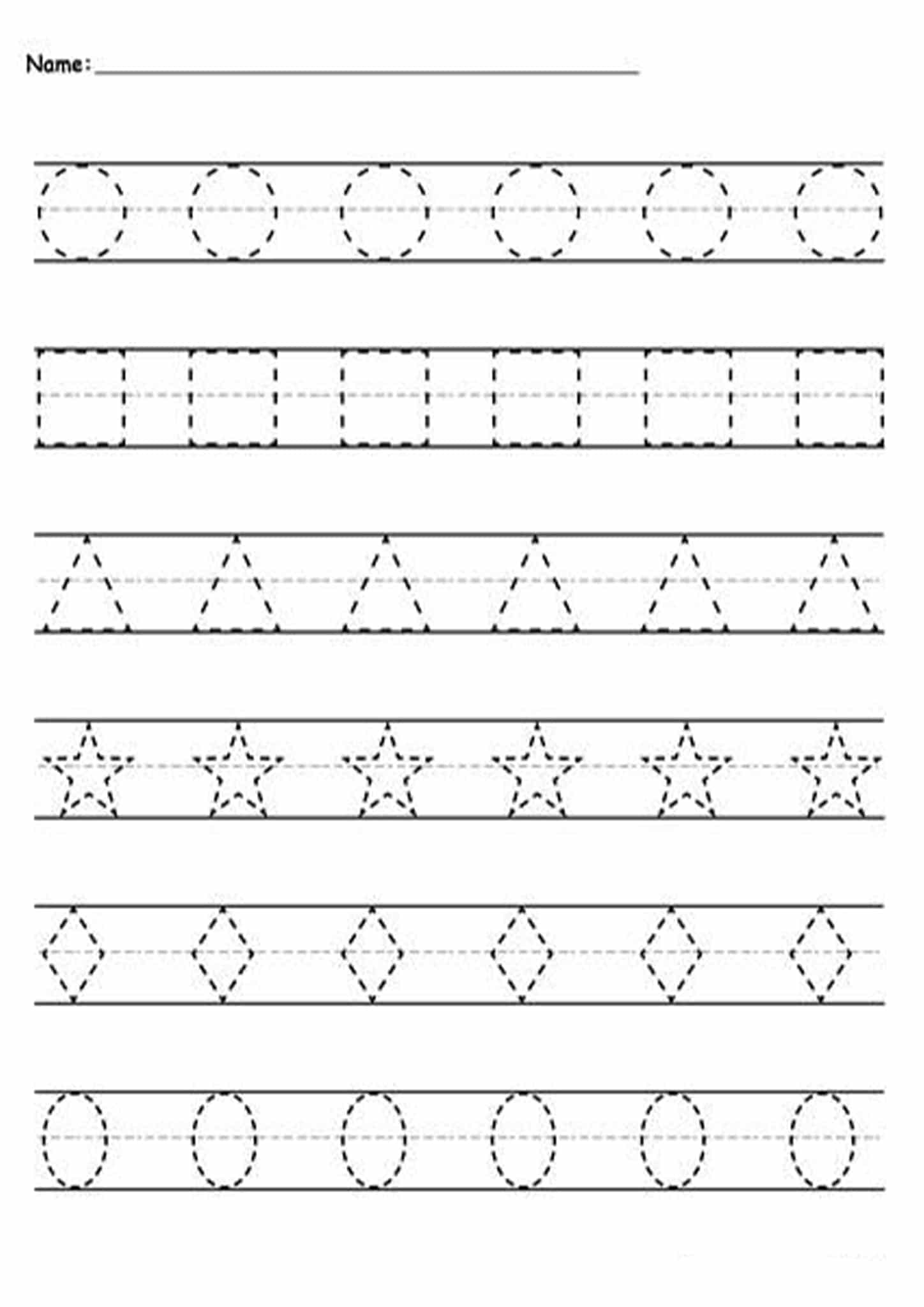 free tracing lines worksheet for preschoolers