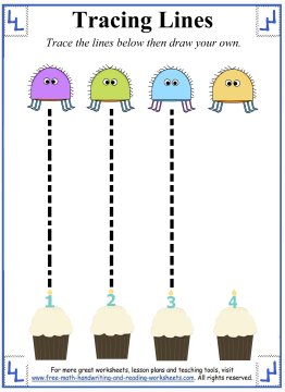 free tracing lines worksheet for preschoolers