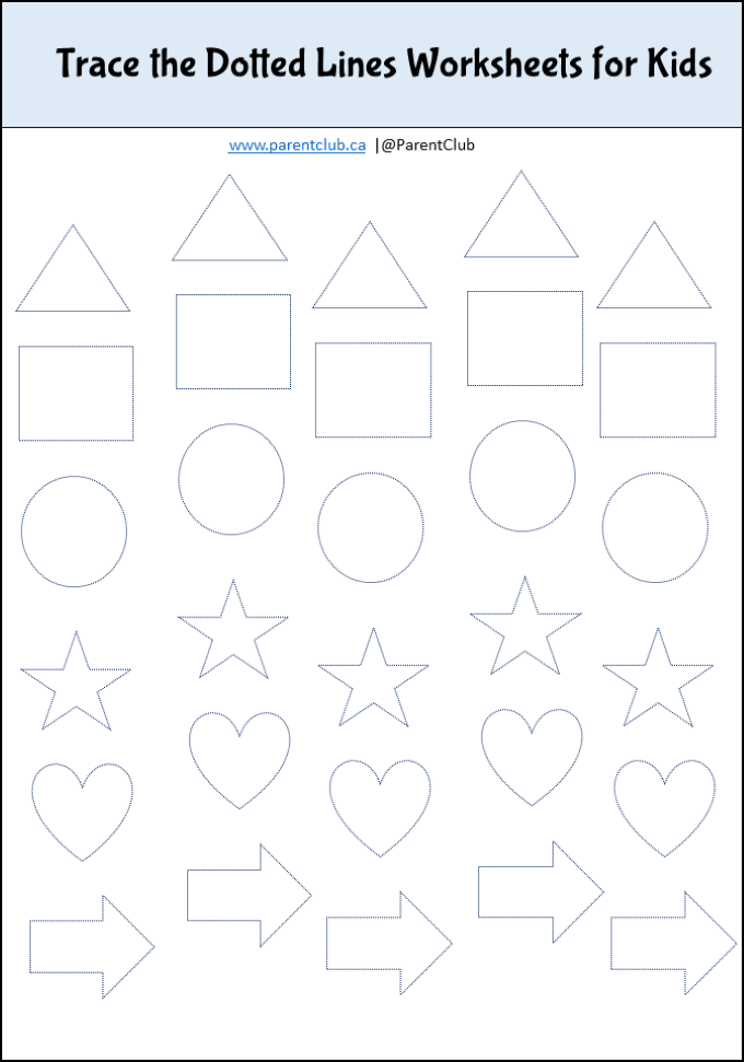 free tracing lines worksheet for preschoolers