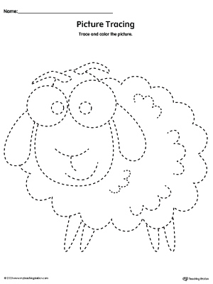 FREE* Sheep Prewriting Line Tracing Worksheet | MyTeachingStation.com