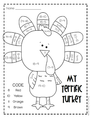 free turkey worksheet