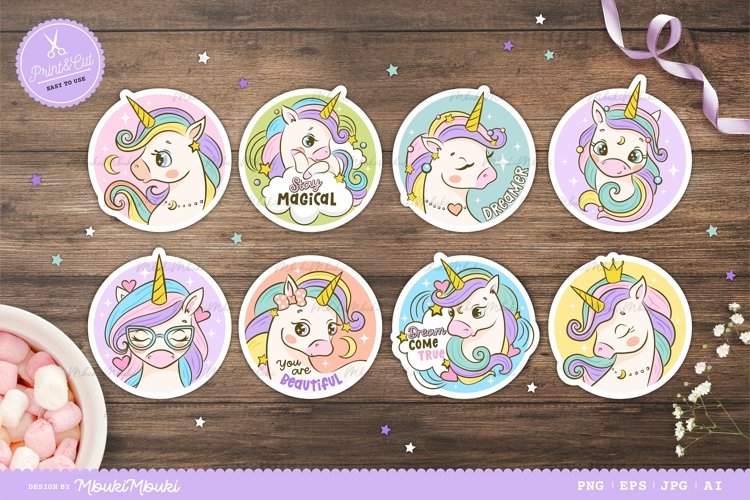 free unicorn printable labels