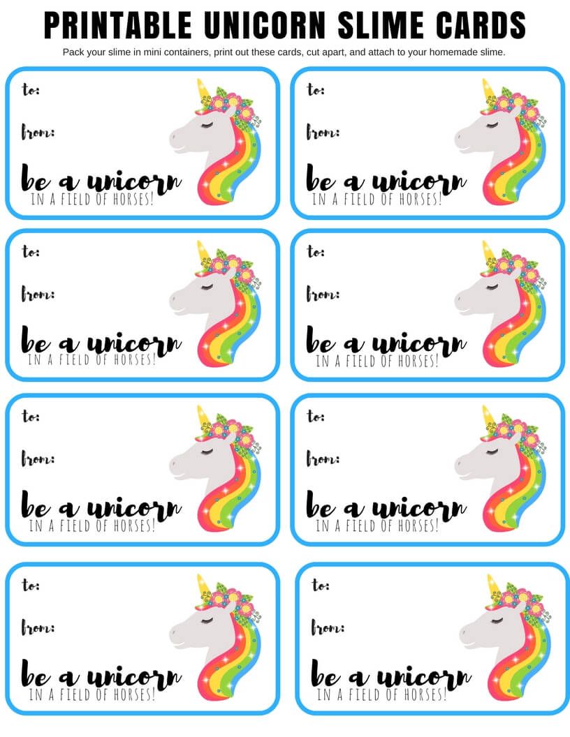 Magical Unicorn Slime (FREE Printable Labels) - Little Bins for ...