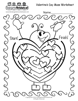 Valentines Day Worksheets for Kindergarten (Free Printables)