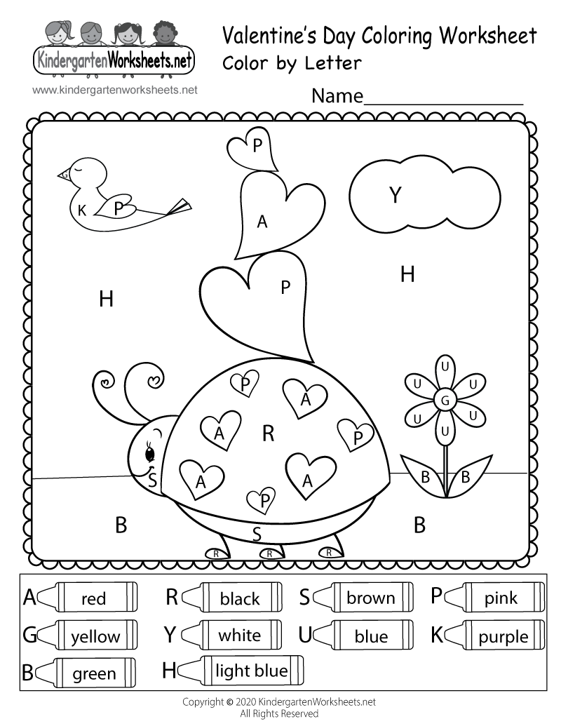 free valentines worksheet