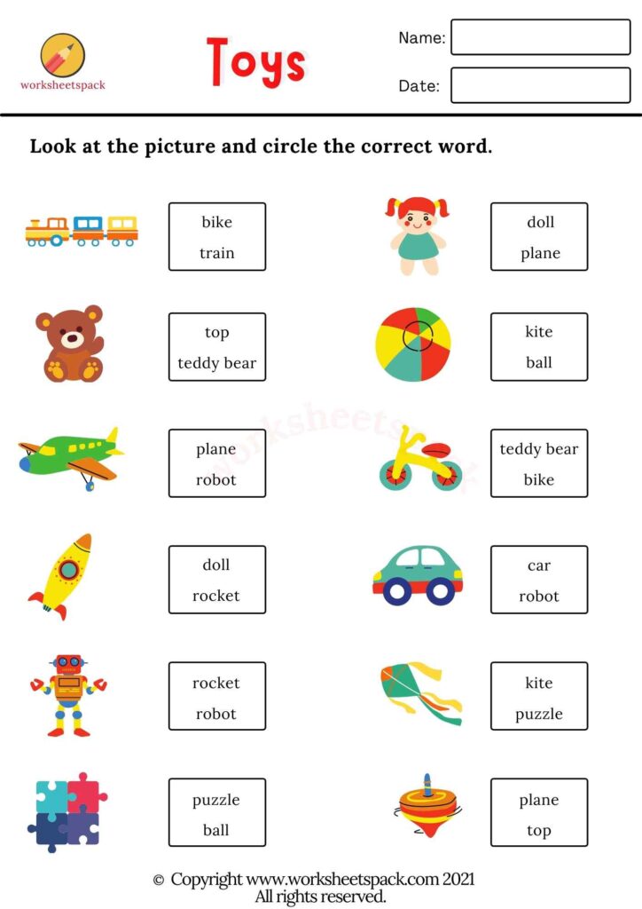 free vocab worksheet