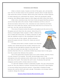 Volcano Worksheets