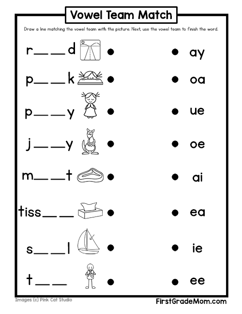free vowel worksheet