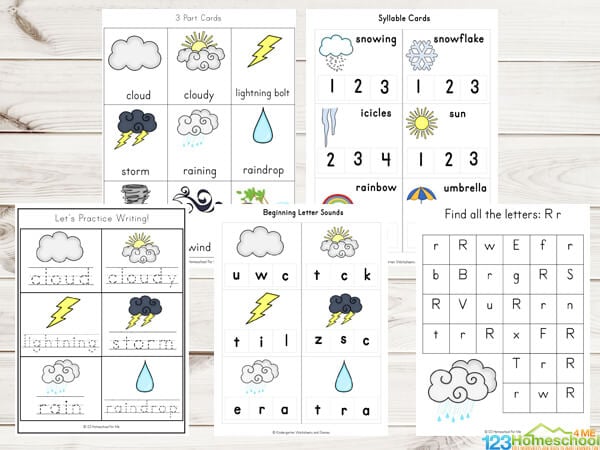 FREE Weather Printables
