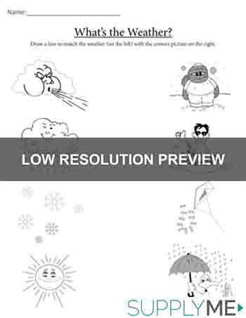 free weather worksheet for kindergarten
