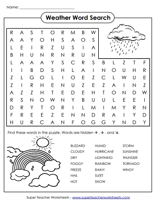 Weather Worksheets