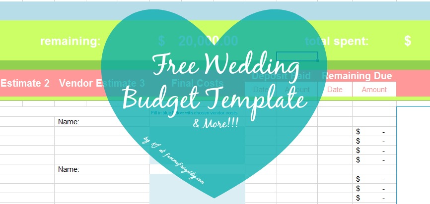 free wedding worksheet