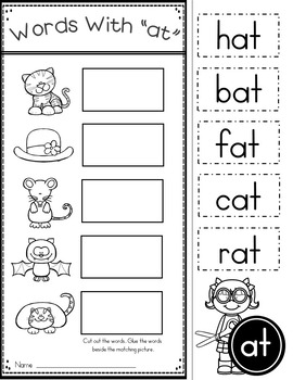 free word family worksheet