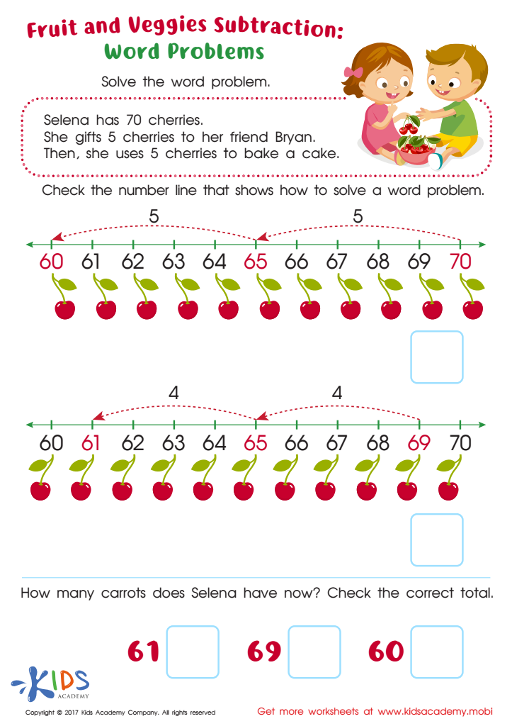 Subtraction Word Problems Free Printable: Downloadable Worksheet ...