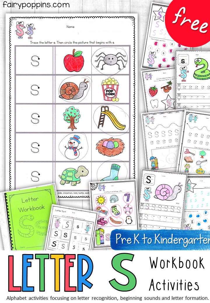 FREE Letter S Workbook - Fairy Poppins
