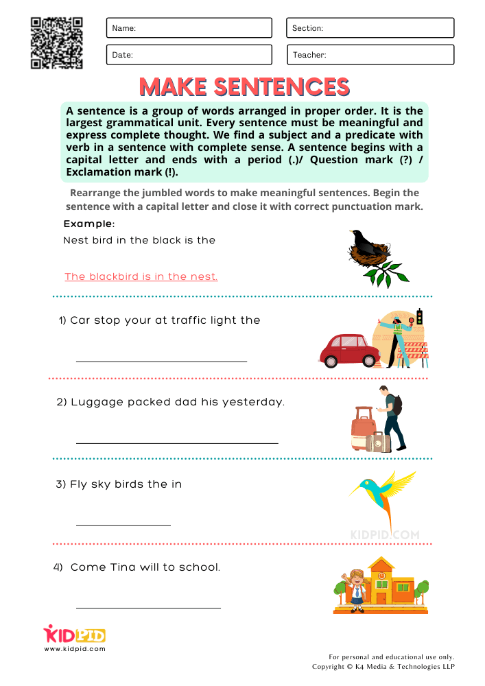 free worksheet for 2 3 graders
