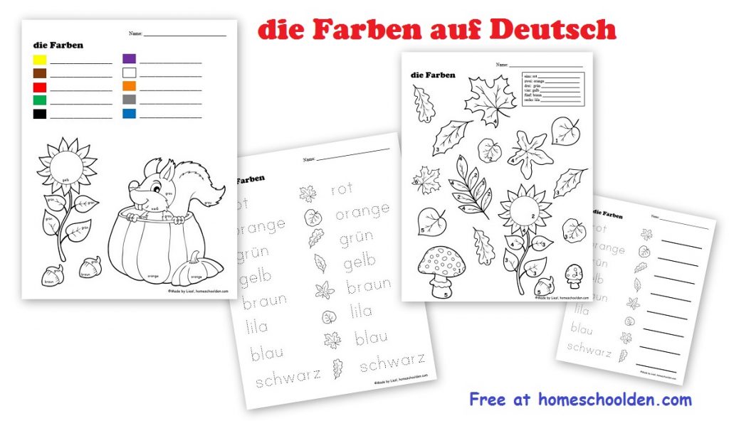 Free German Worksheets for Kids - Homeschool Den