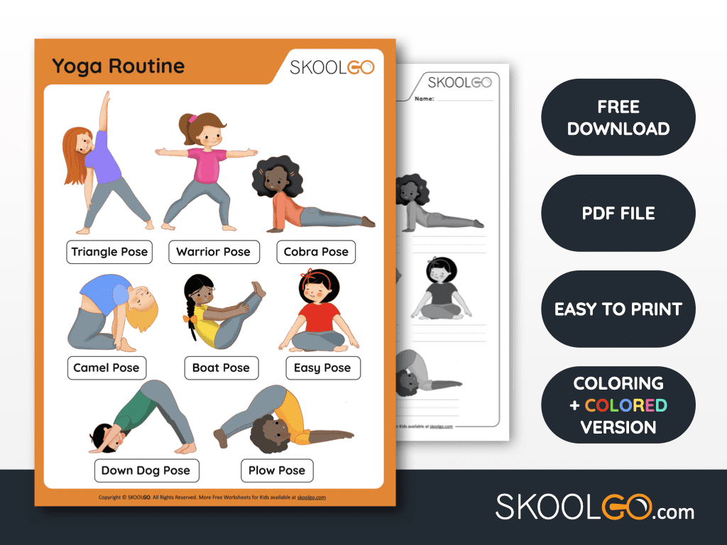 Yoga Routine - Free Worksheet - SKOOLGO