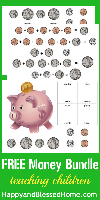 free worksheet for counting money