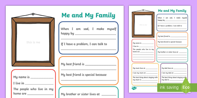 free worksheet for families