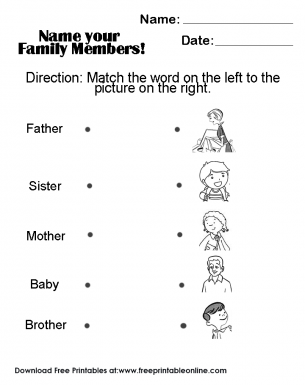 free worksheet for families