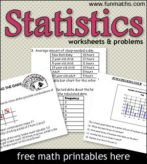 Free Statistics Worksheets &  Problems for High Schoolers - Thrifty ...