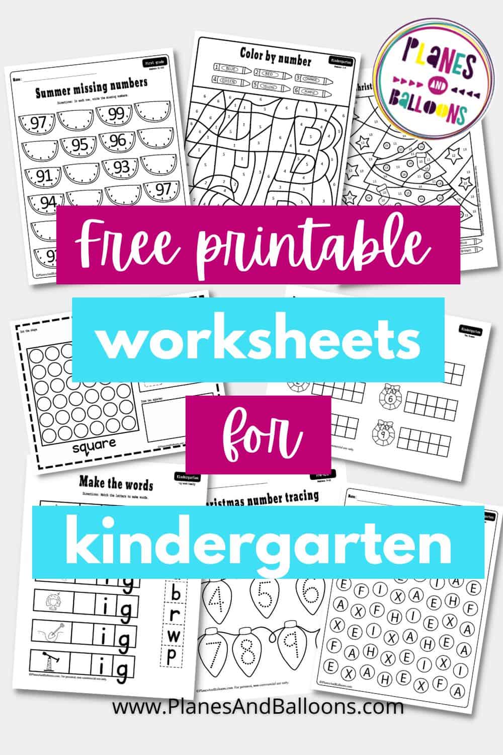 free worksheet for kindergarten about