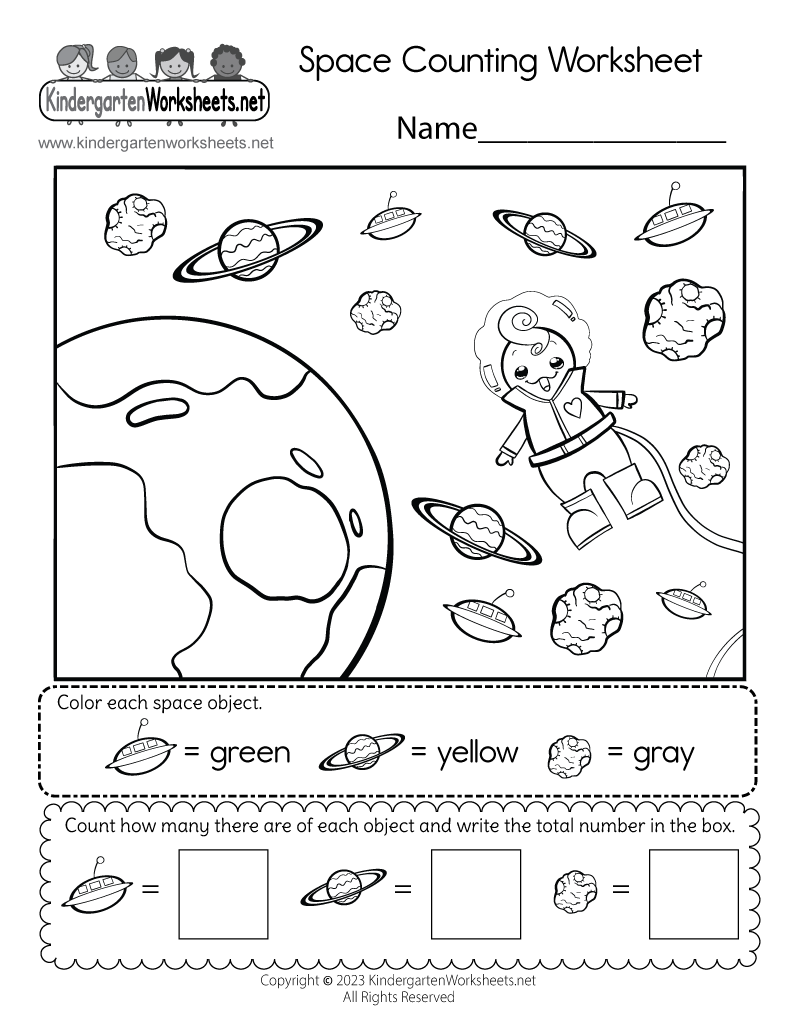 Space Counting Worksheet - Free Printable, Digital, &  PDF