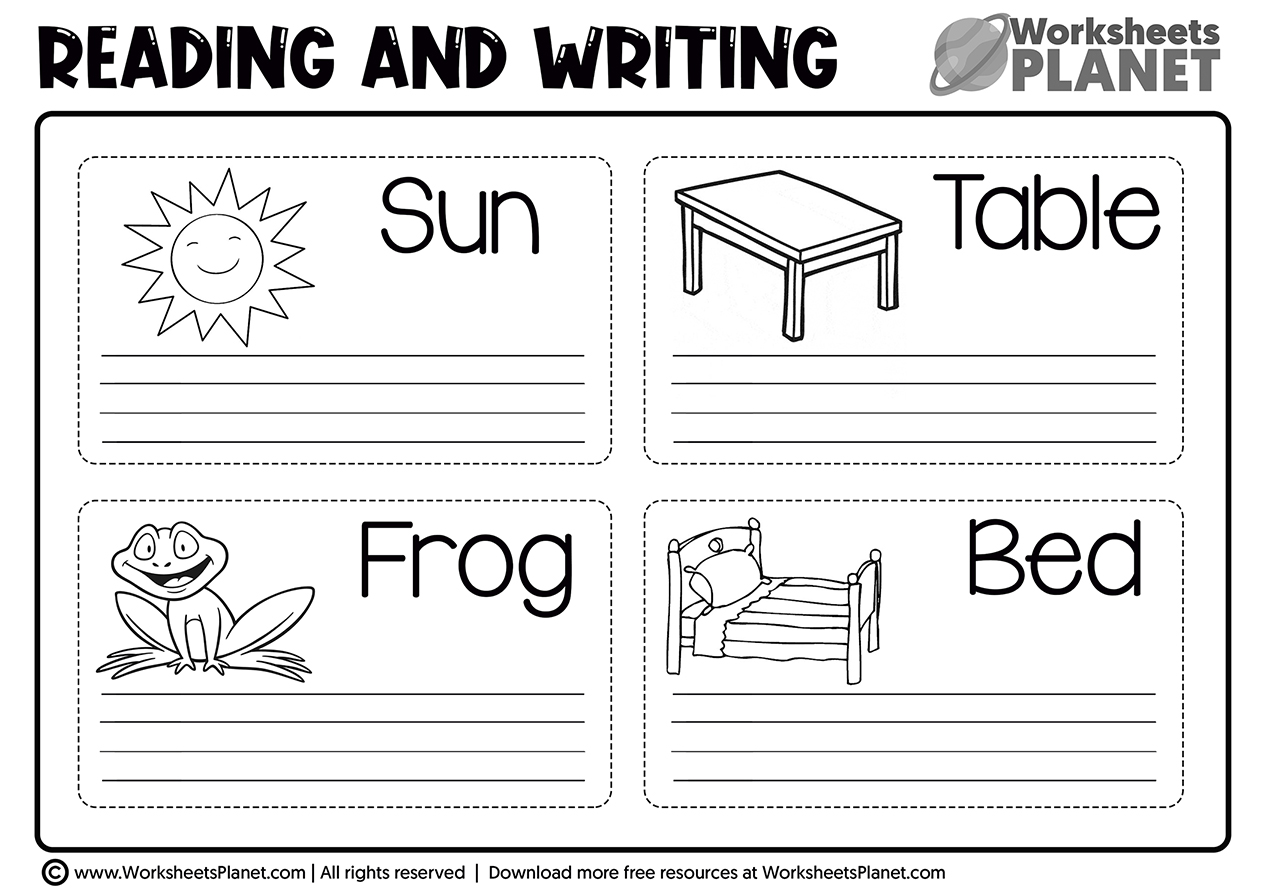 Reading and Writing Worksheets for Kids | Ready to Print