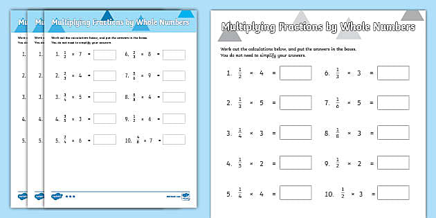 Multiplying Fractions By Whole Numbers Activity for 3rd-5th Grade