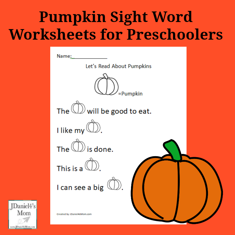 free worksheet for preschool pumpkin
