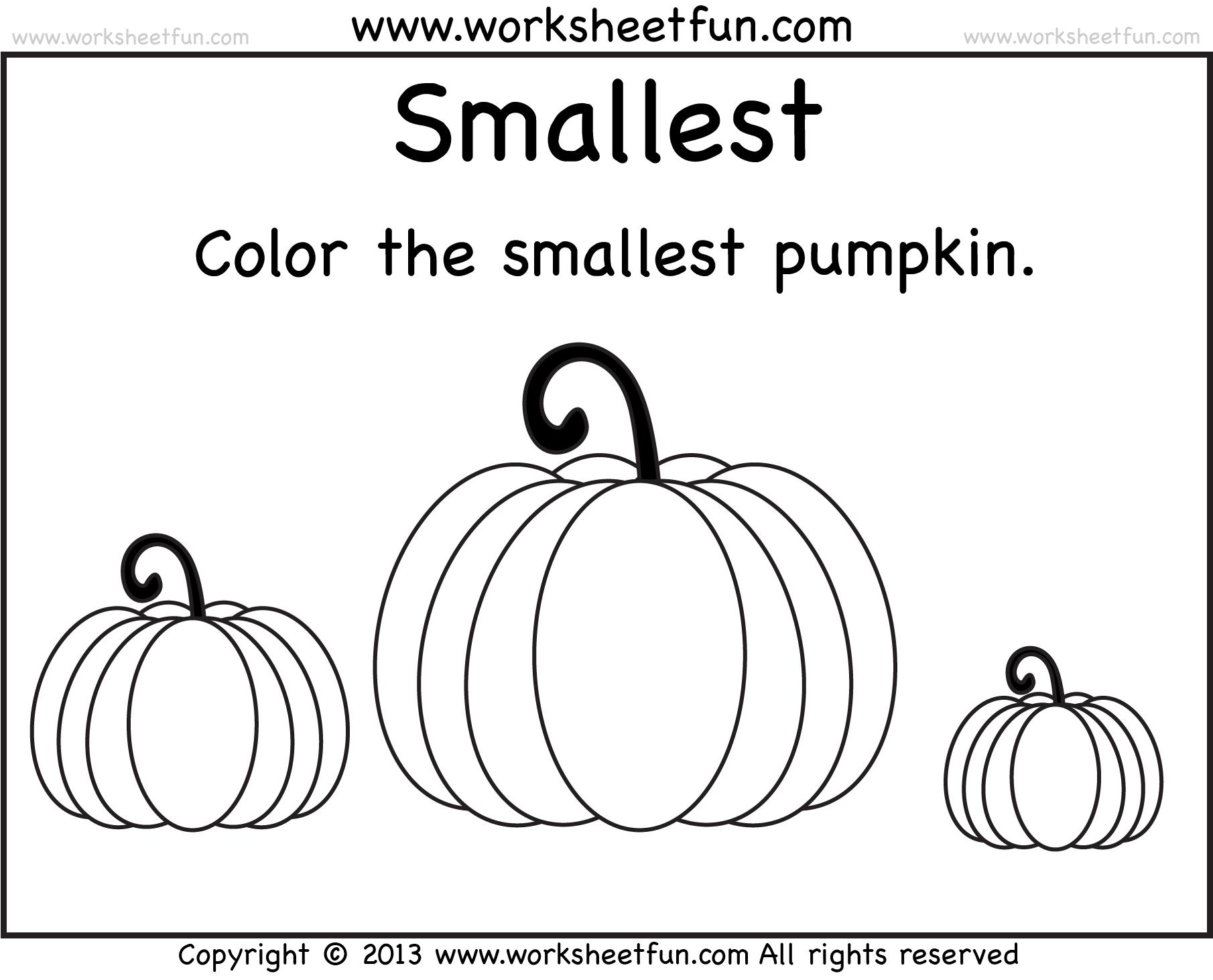 free worksheet for preschool pumpkin