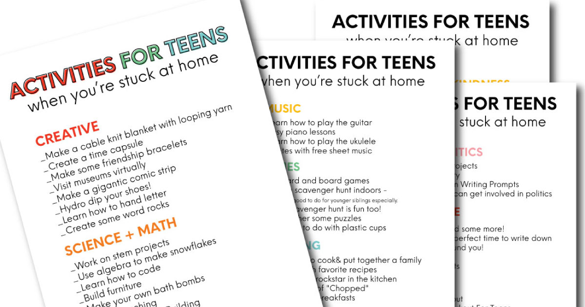 Therapy Worksheets for Teens - Family Therapy Center of Bethesda