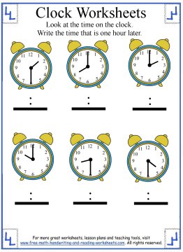 free worksheet for telling time
