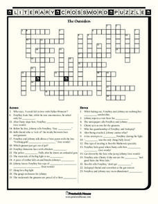 free worksheet for the outsiders