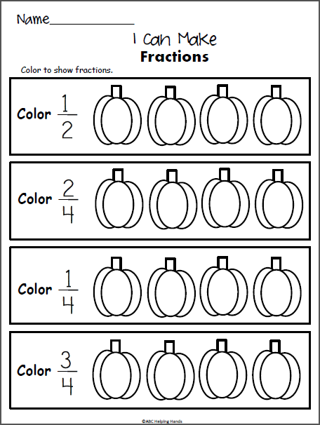 October Worksheet for Fall Fractions | Made By Teachers