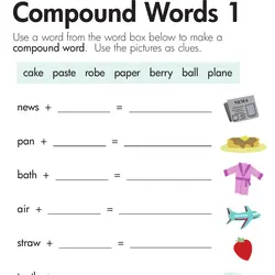 Printable Meaning of Compound Word Worksheets 