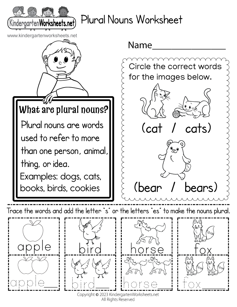free worksheet on nouns