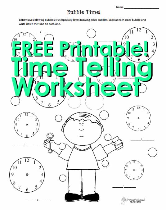 free worksheet on telling time