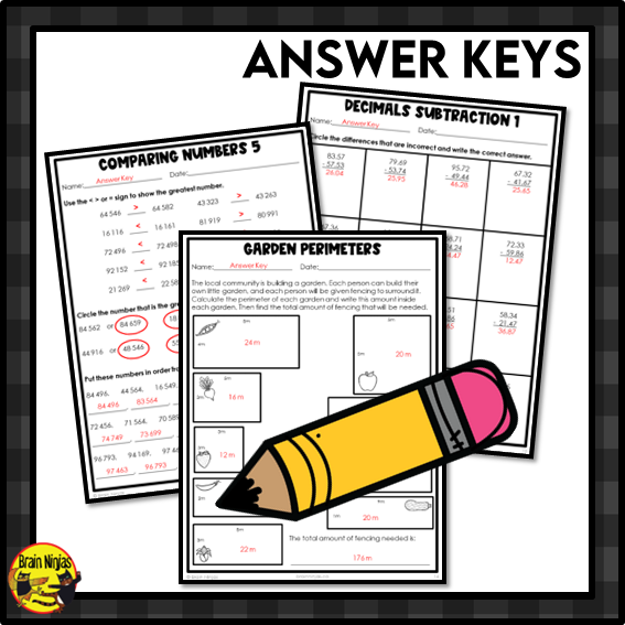 free worksheet with answer keys
