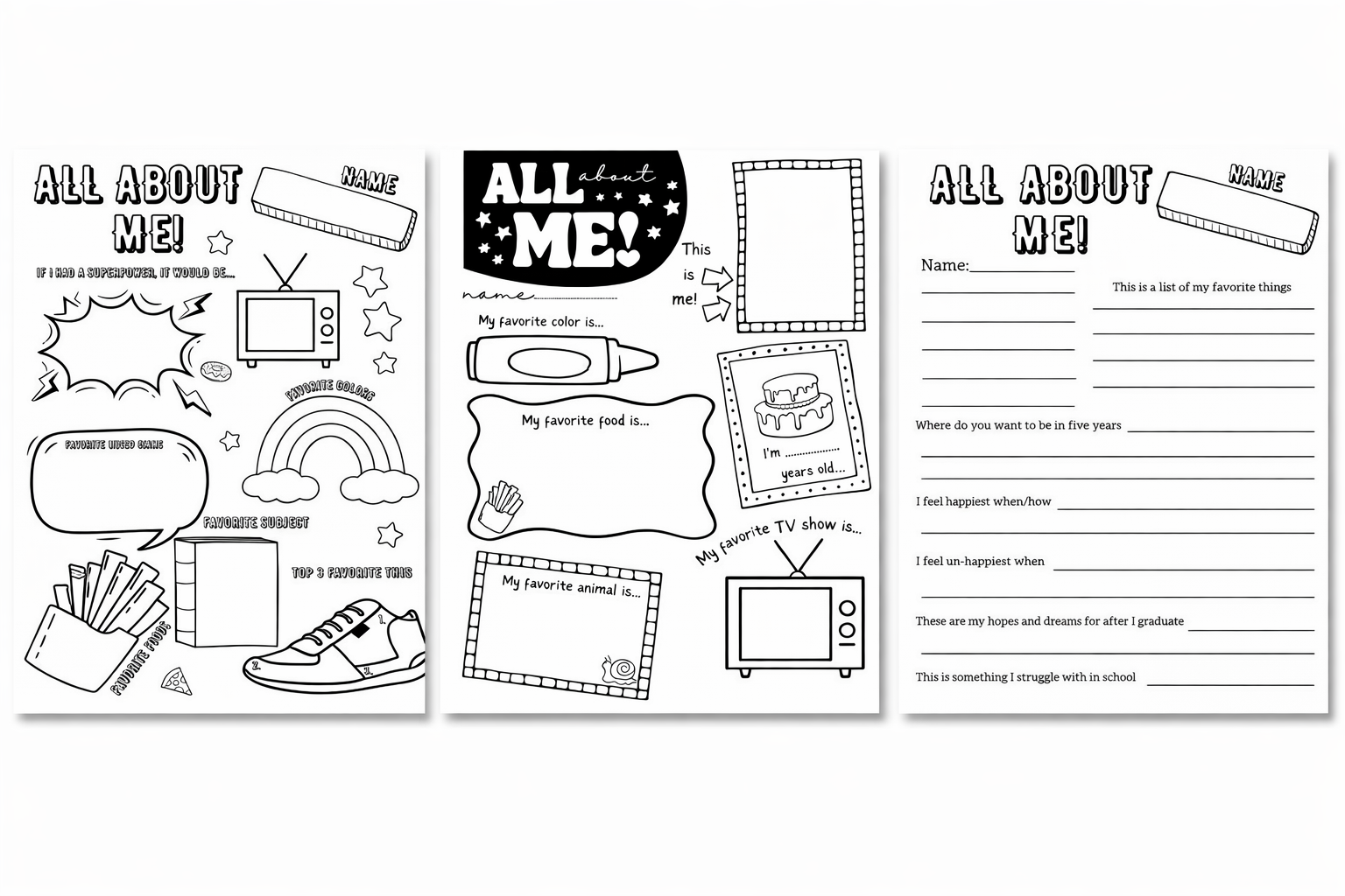 Free Kindergarten and First Grade Worksheet Sampler Packet - Mamas ...